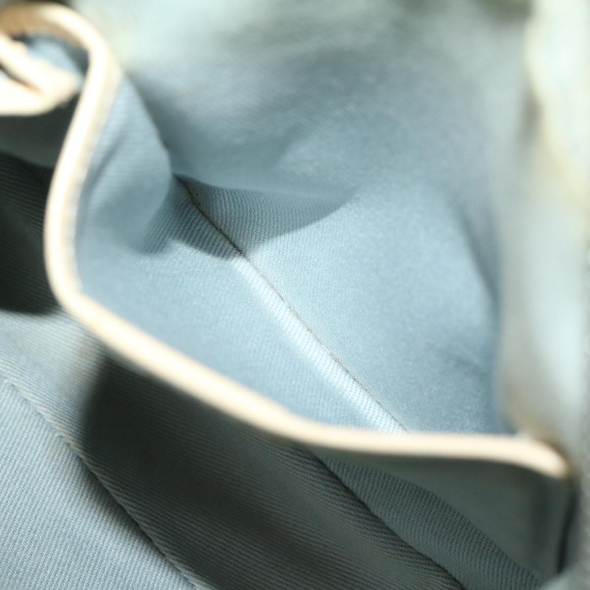 CELINE Macadam Canvas Shoulder Bag Light Blue Auth ar7070