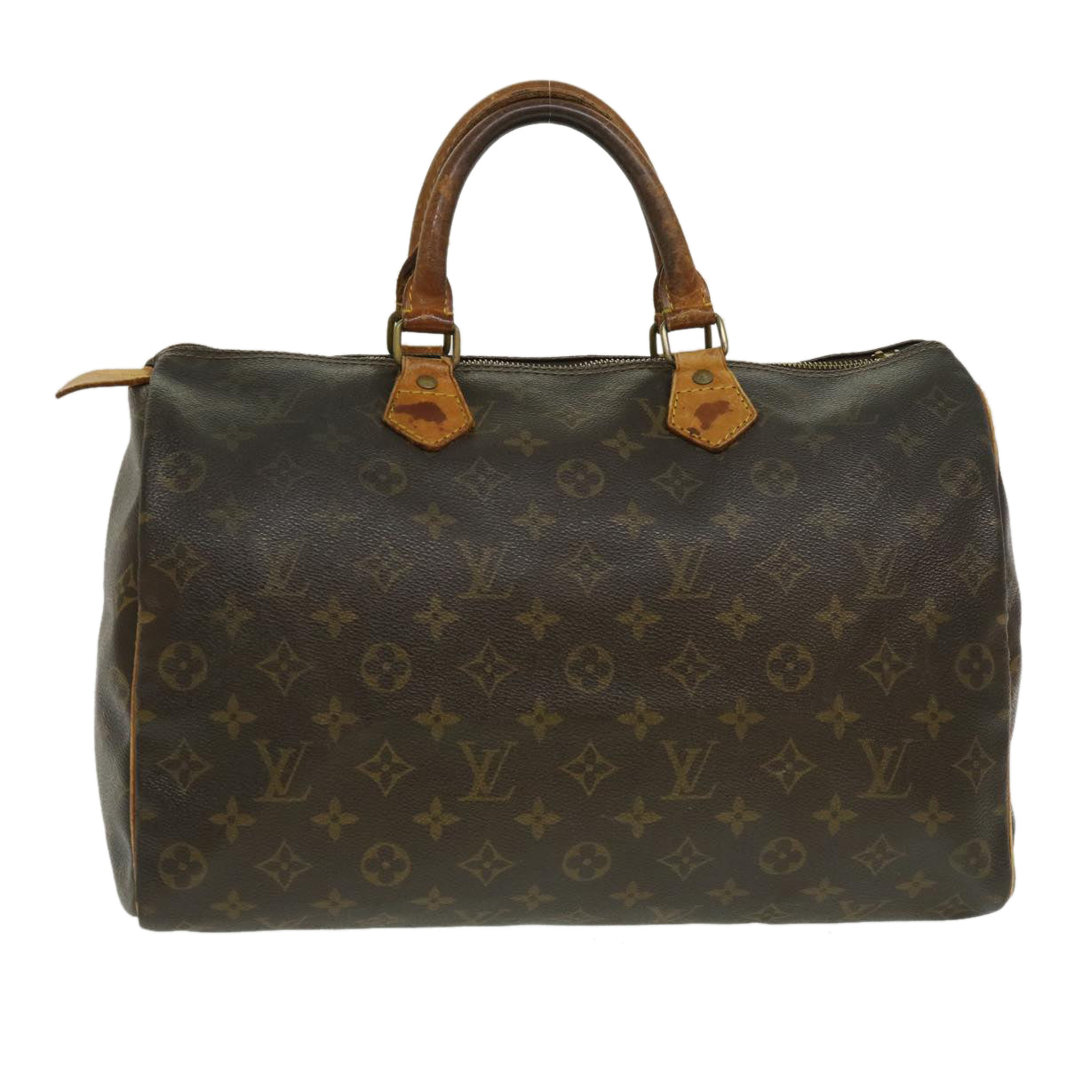 LOUIS VUITTON Monogram Speedy 35 Hand Bag M41524 LV Auth ar7085