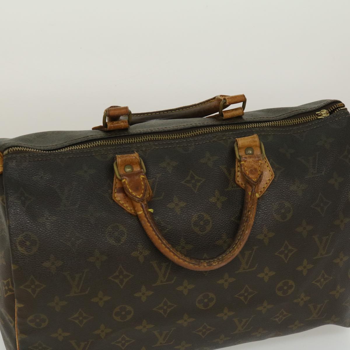 LOUIS VUITTON Monogram Speedy 35 Hand Bag M41524 LV Auth ar7085