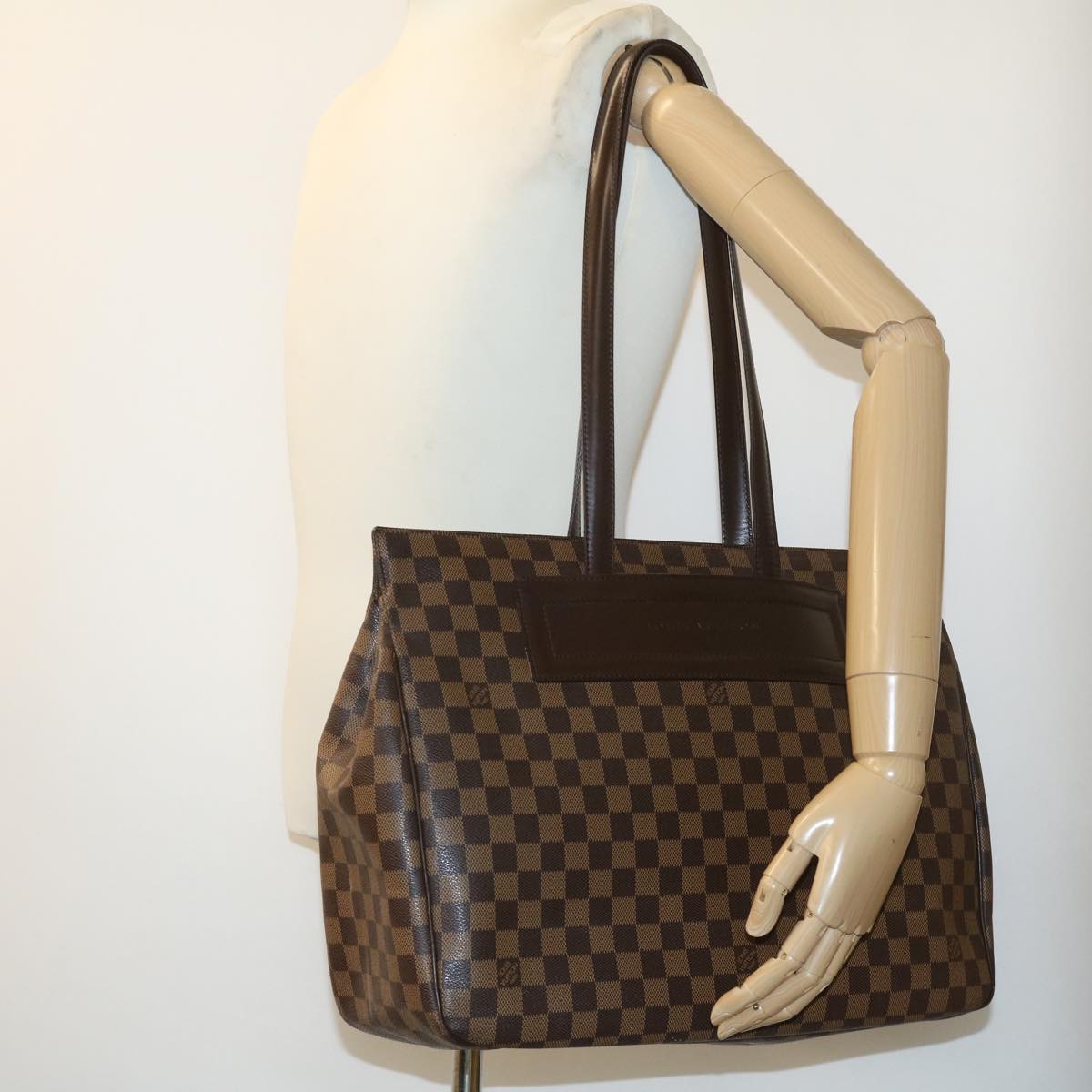 LOUIS VUITTON Damier Ebene Parioli GM Shoulder Bag N51124 LV Auth ar7146