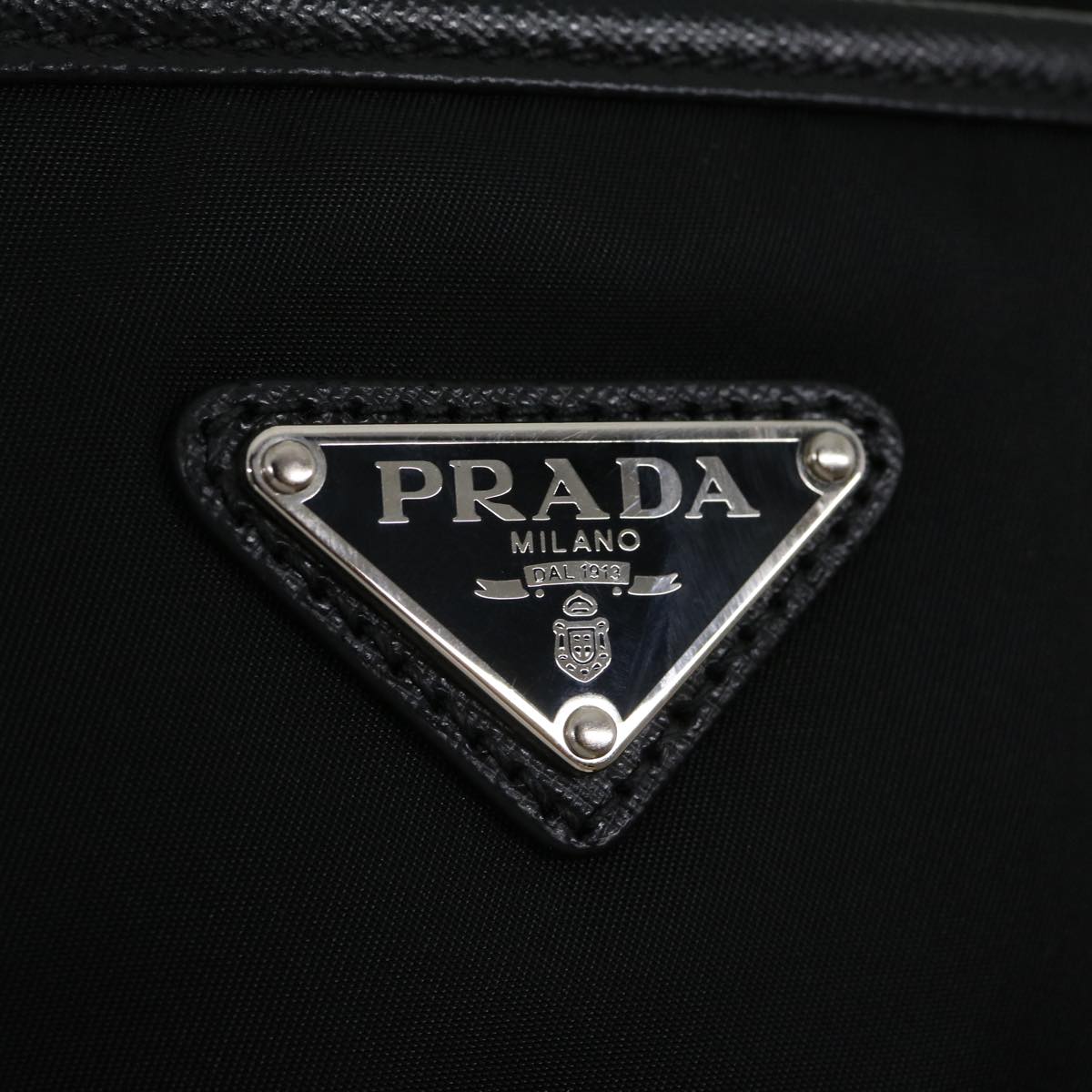 PRADA Hand Bag Nylon 2way Black Auth ar7199