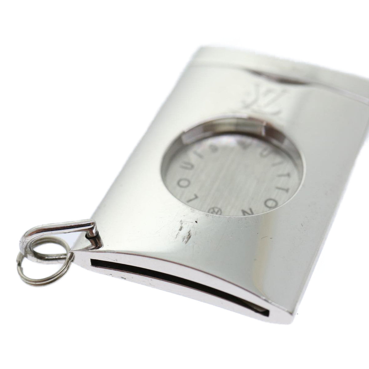 LOUIS VUITTON Cigar cutter Silver Acajou M30556 LV Auth ar7245A