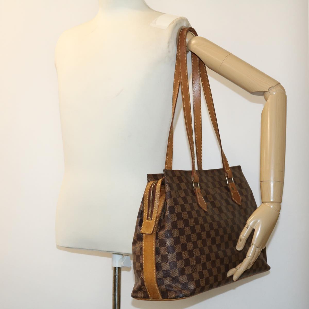 LOUIS VUITTON Damier Ebene Colombine Tote Bag M99037 LV Auth ar7257