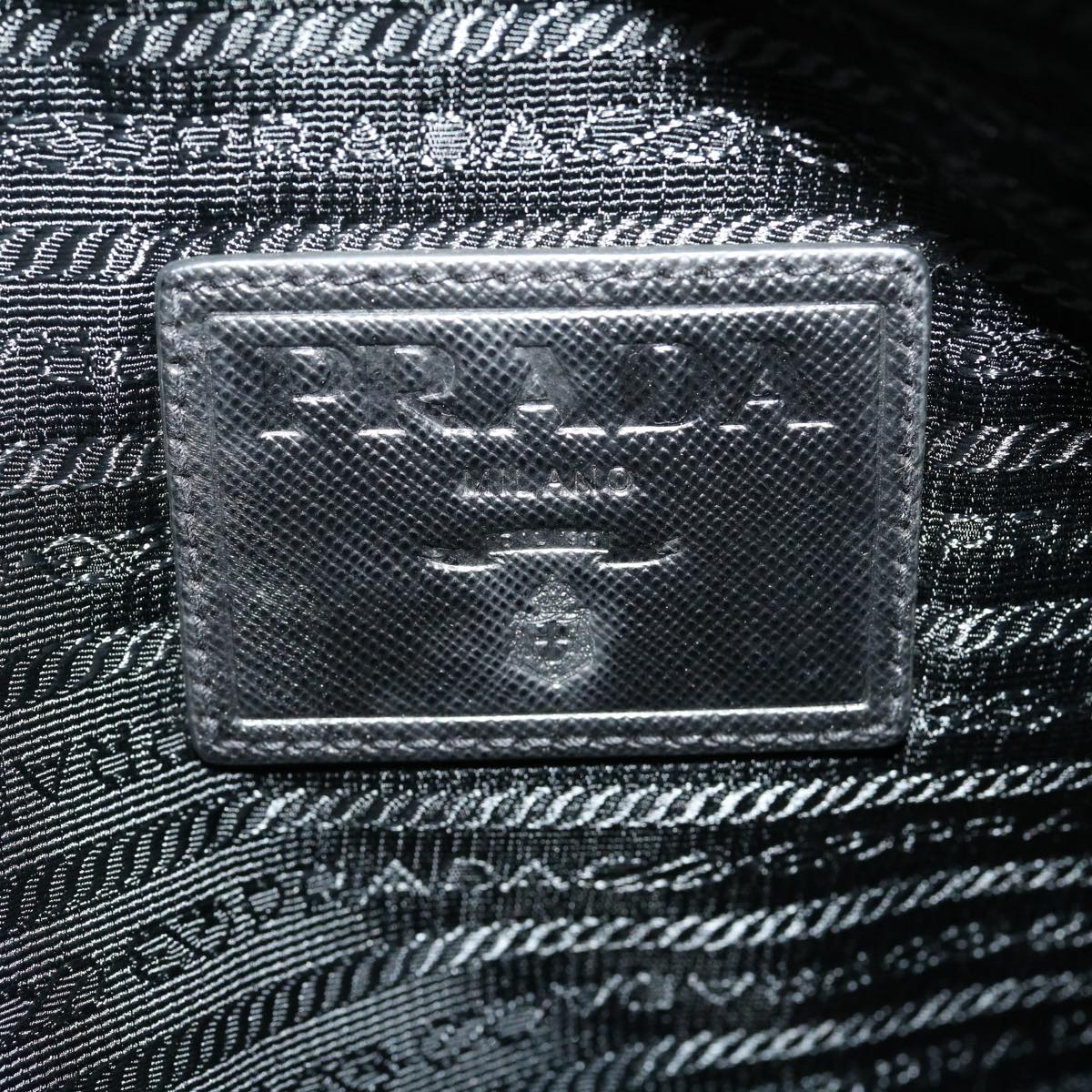 PRADA Hand Bag Quilted nylon Black Auth ar7373