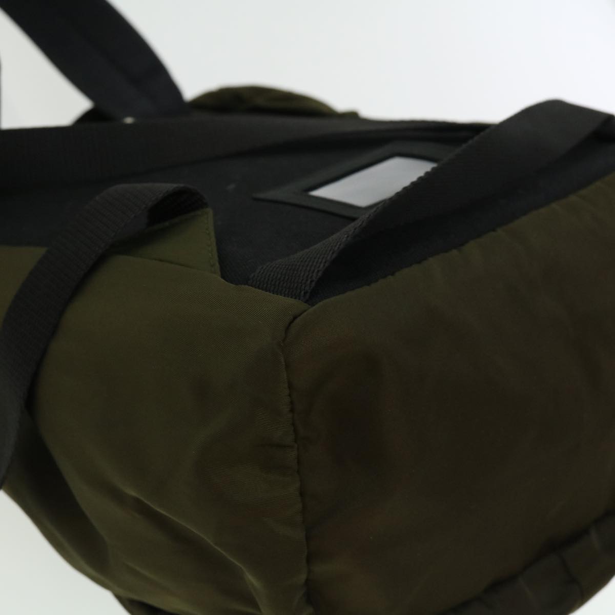 PRADA Shoulder Bag Nylon Khaki Auth ar7377