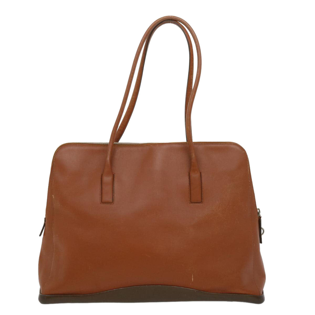 PRADA Tote Bag Leather Brown Auth ar7489 - 0