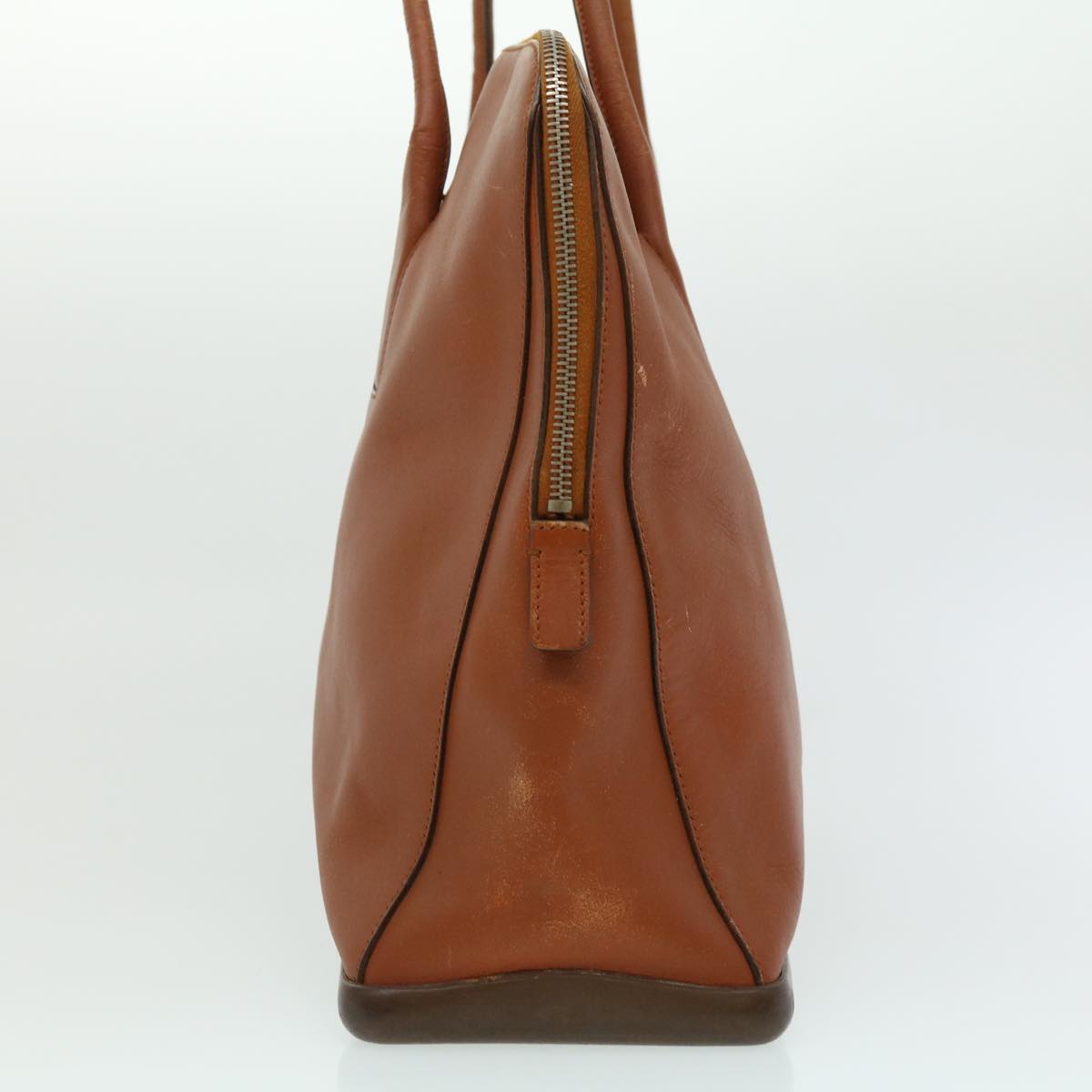 PRADA Tote Bag Leather Brown Auth ar7489