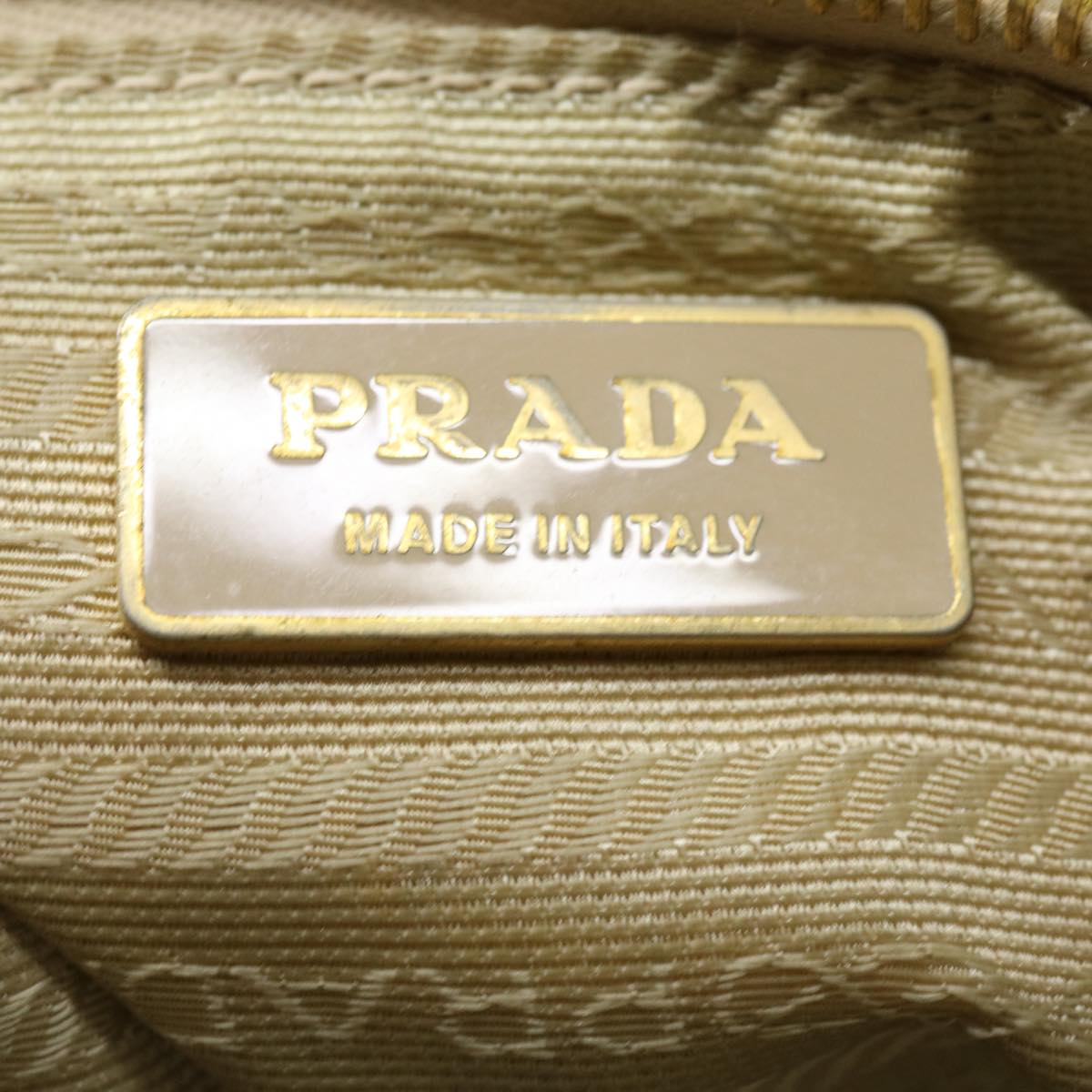 PRADA Shoulder Bag Nylon Leather Brown Auth ar7532