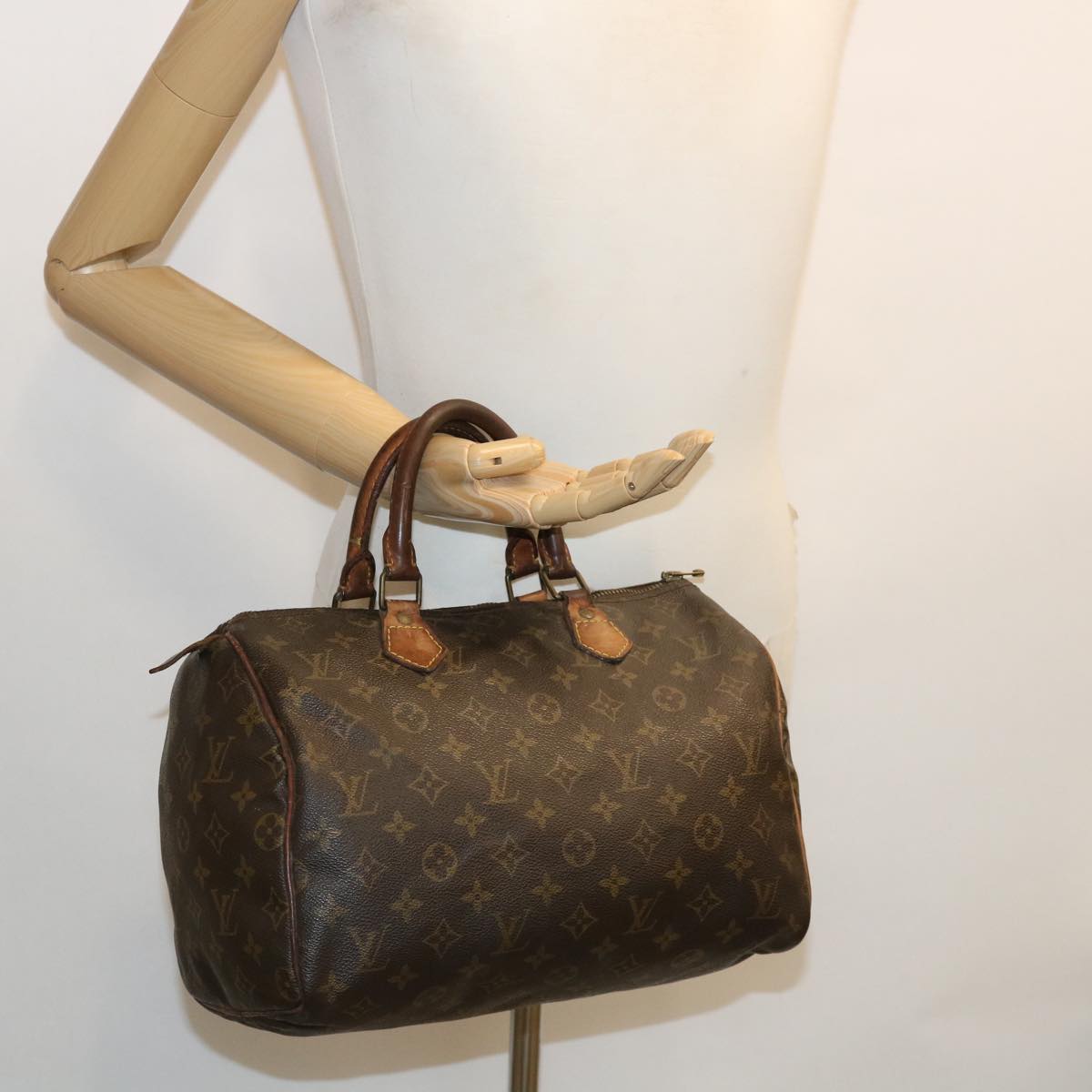 LOUIS VUITTON Monogram Speedy 30 Hand Bag M41526 LV Auth ar7587