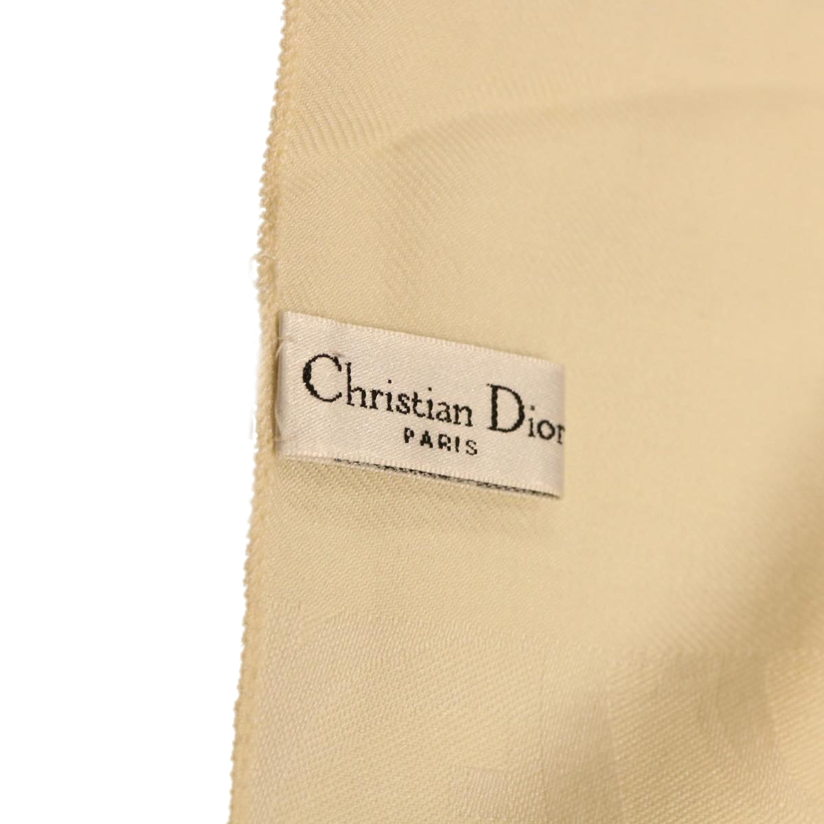 Christian Dior Trotter Canvas Shawl Beige Auth ar7842