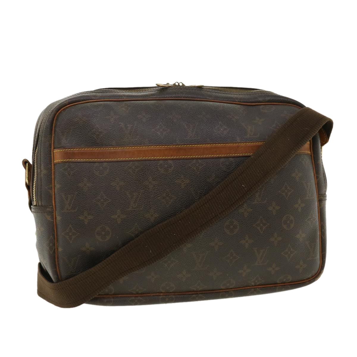 LOUIS VUITTON Monogram Reporter GM Shoulder Bag M45252 LV Auth ar7869B