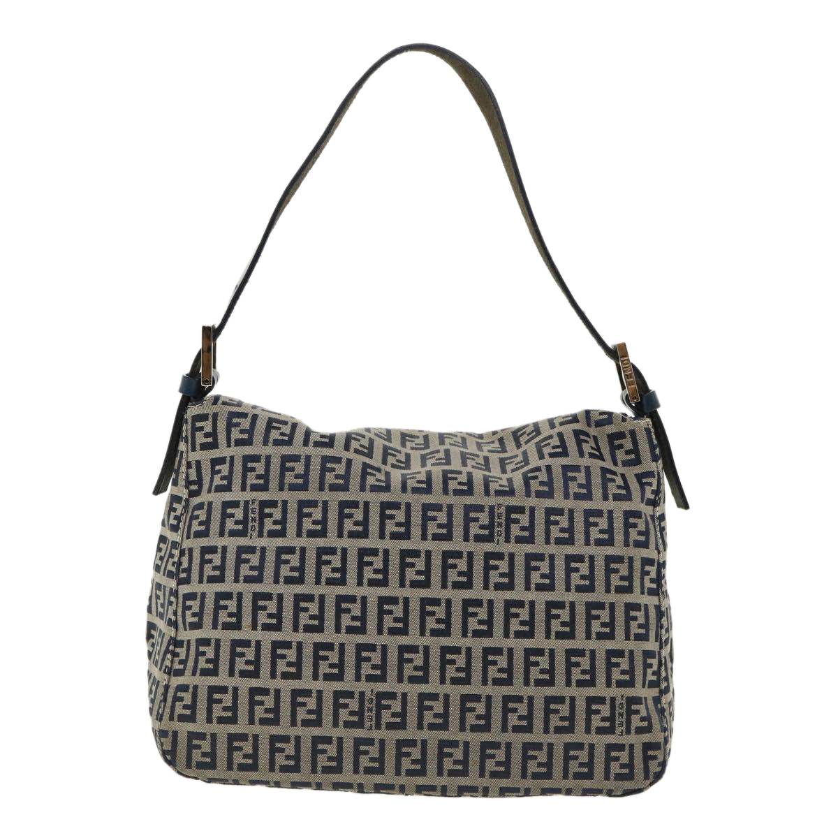 FENDI Zucca Canvas Mamma Baguette Shoulder Bag Navy Auth ar7934 - 0