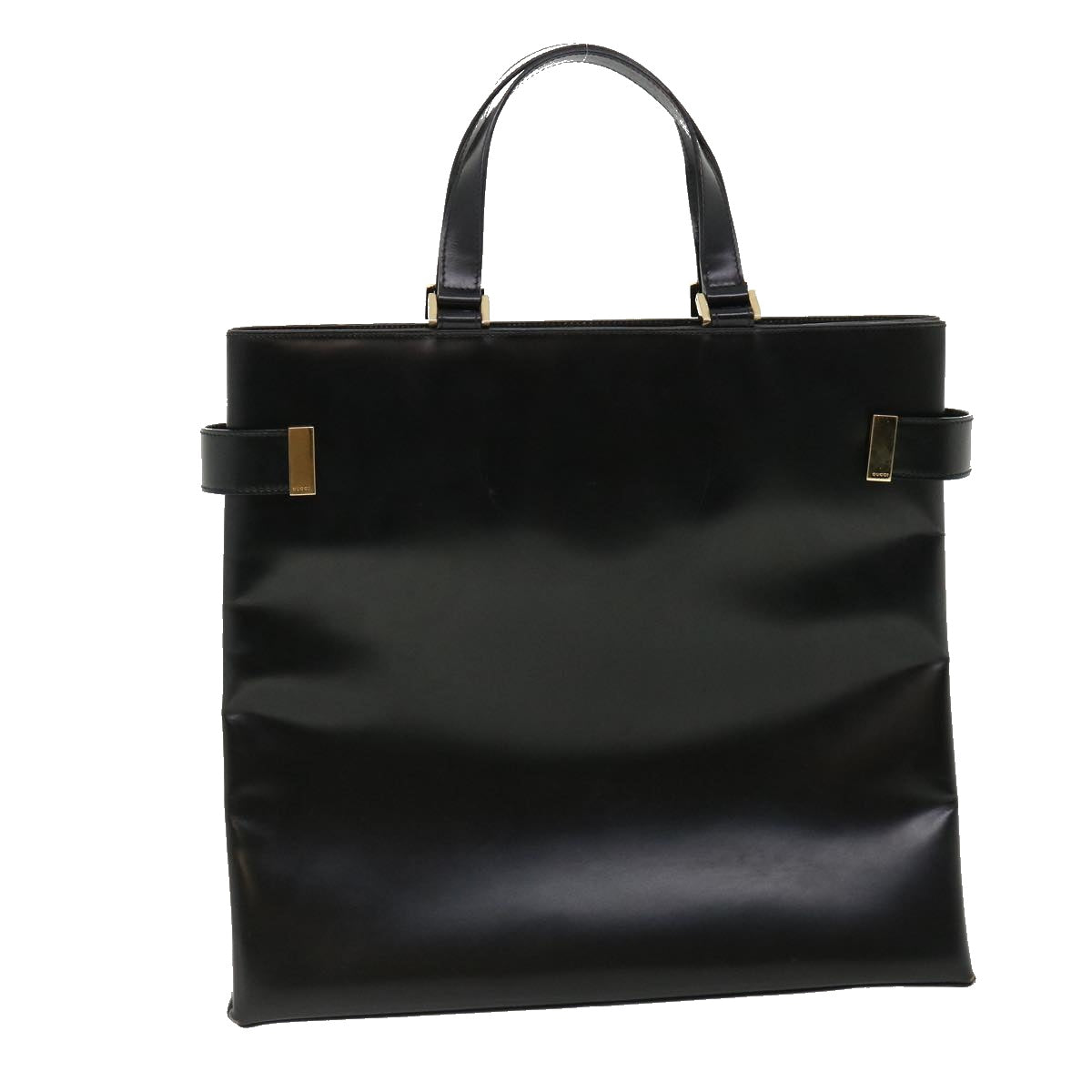 GUCCI Hand Bag Leather Black 002/2046/0332 Auth ar7942