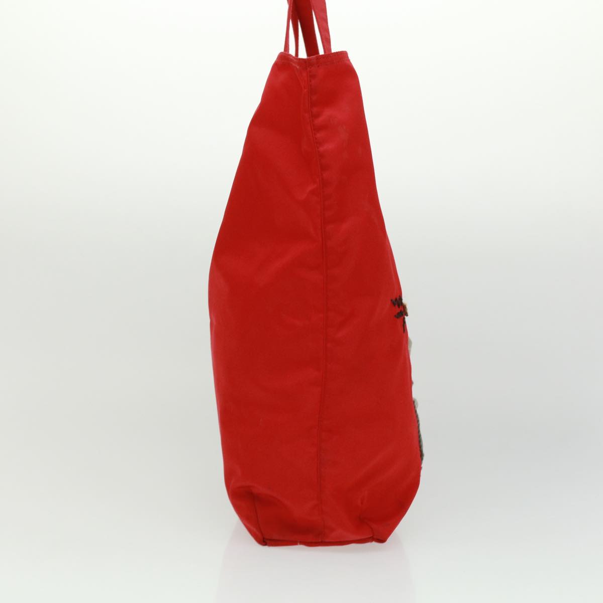 PRADA robot Hand Bag Nylon Red Auth ar7943