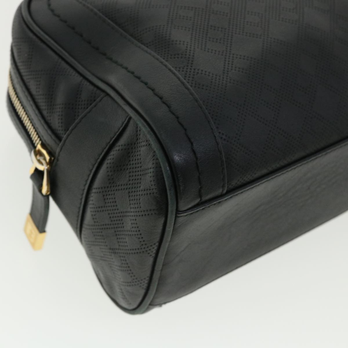 BALLY Shoulder Bag Leather Black Auth ar8215