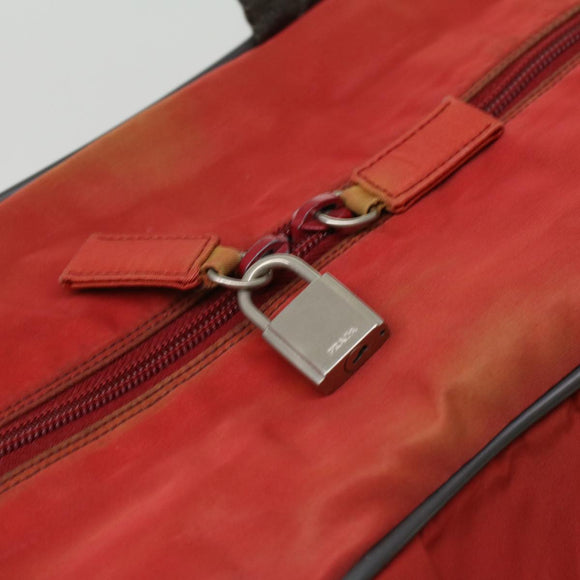 PRADA Hand Bag Nylon 2way Red Auth ar8326