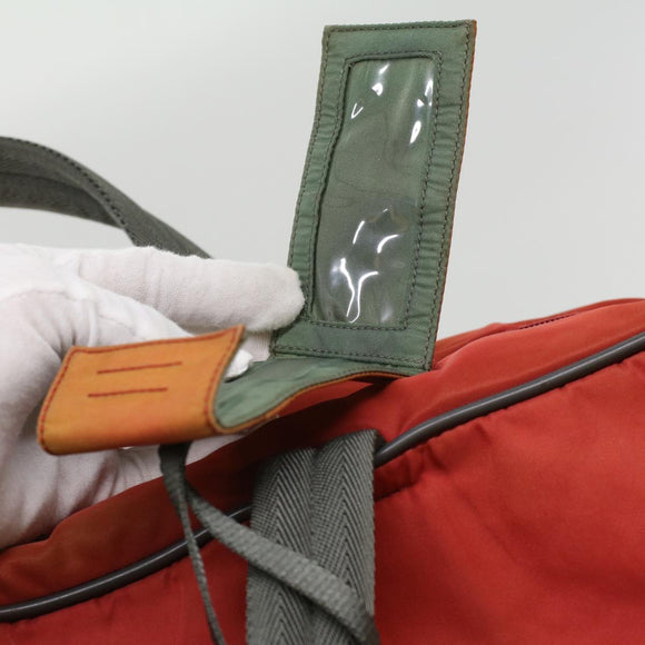 PRADA Hand Bag Nylon 2way Red Auth ar8326