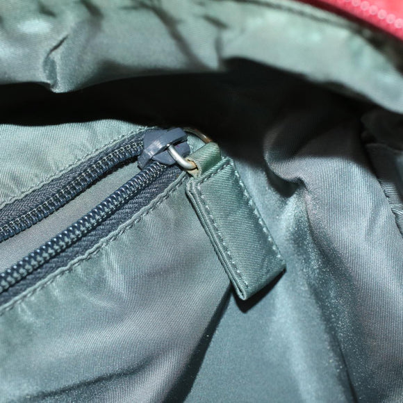 PRADA Hand Bag Nylon 2way Red Auth ar8326