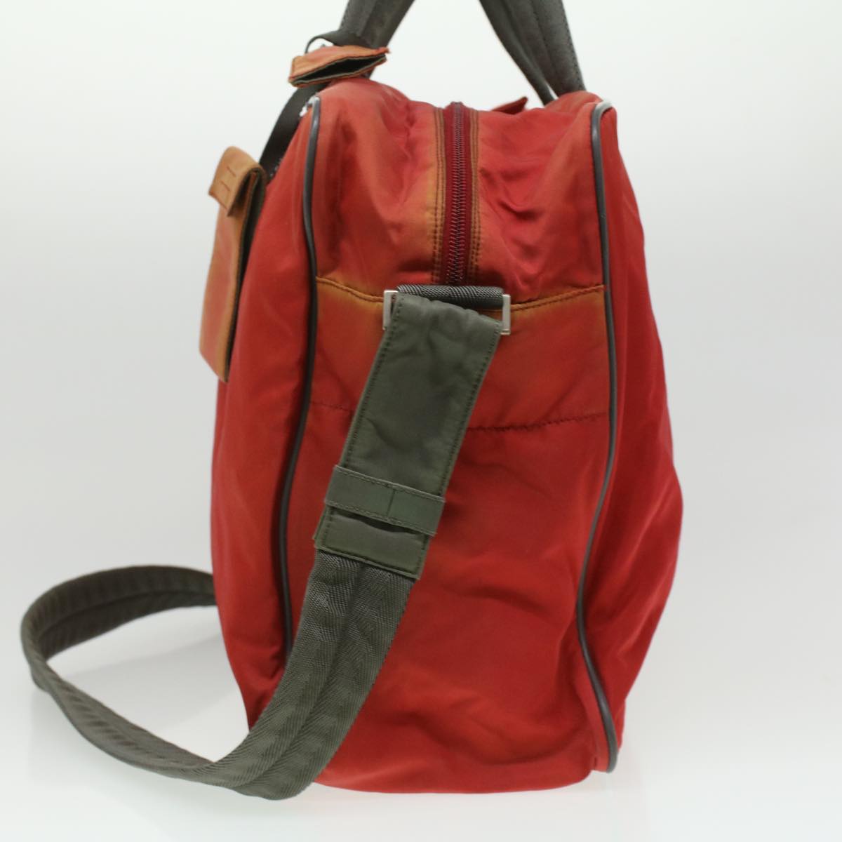 PRADA Hand Bag Nylon 2way Red Auth ar8326
