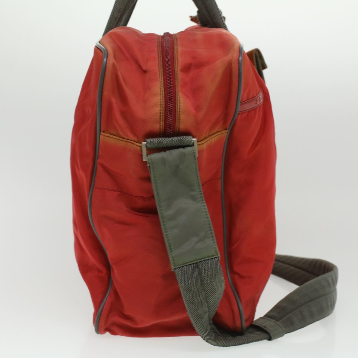 PRADA Hand Bag Nylon 2way Red Auth ar8326
