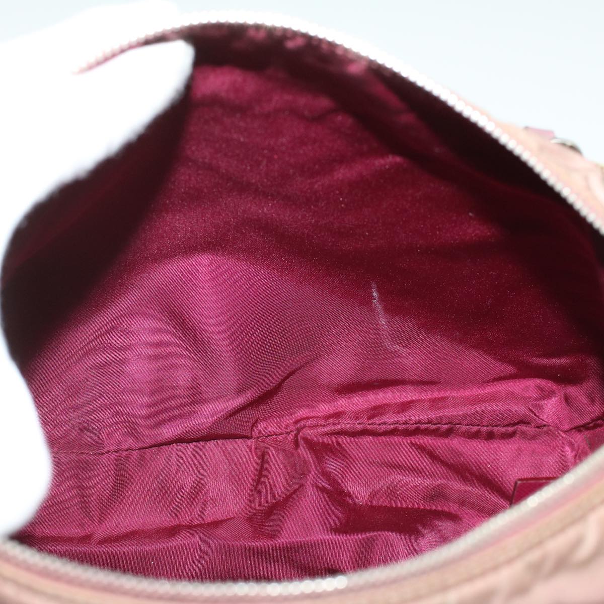 PRADA Shoulder Bag Nylon Wine Red Auth ar8327