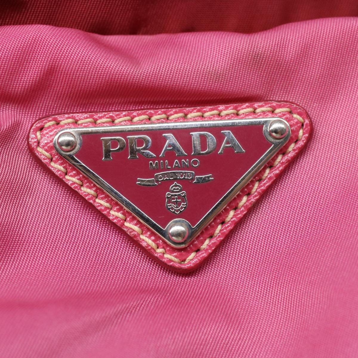 PRADA Shoulder Bag Nylon Pink Red Auth ar8345