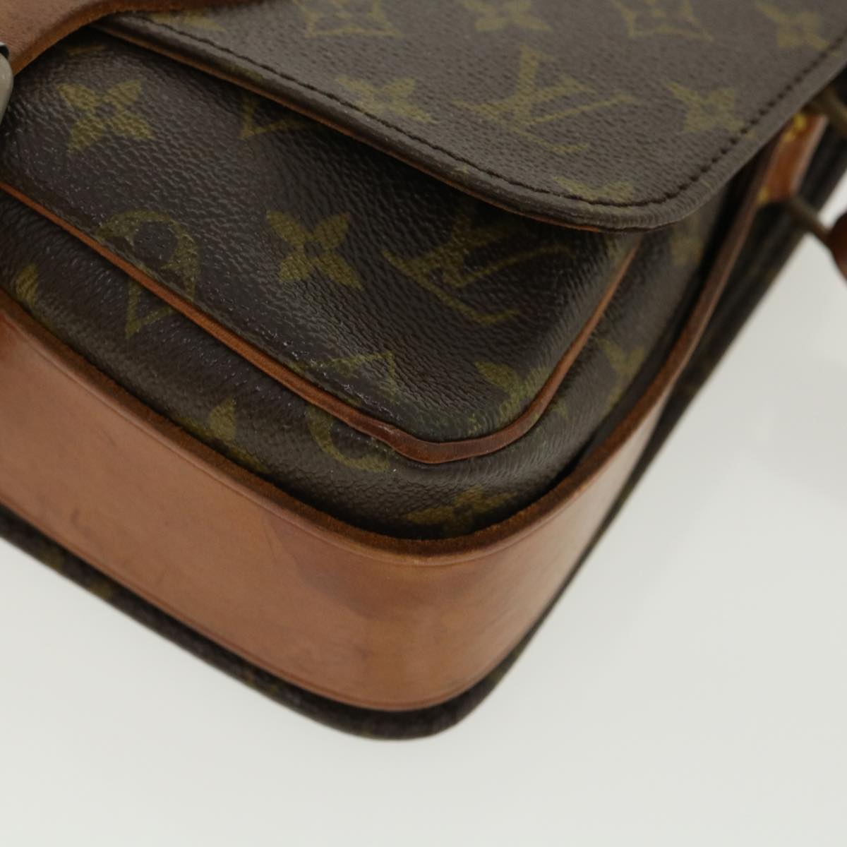 LOUIS VUITTON Monogram Cartouchiere MM Shoulder Bag Vintage M51253 Auth ar8425
