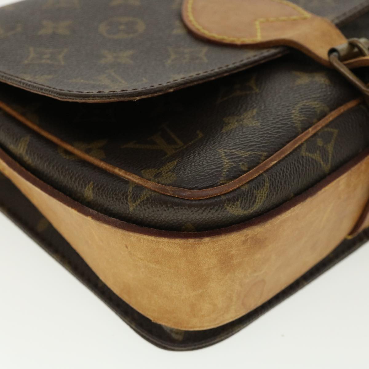 LOUIS VUITTON Monogram Cartouchiere MM Shoulder Bag M51253 LV Auth ar8431