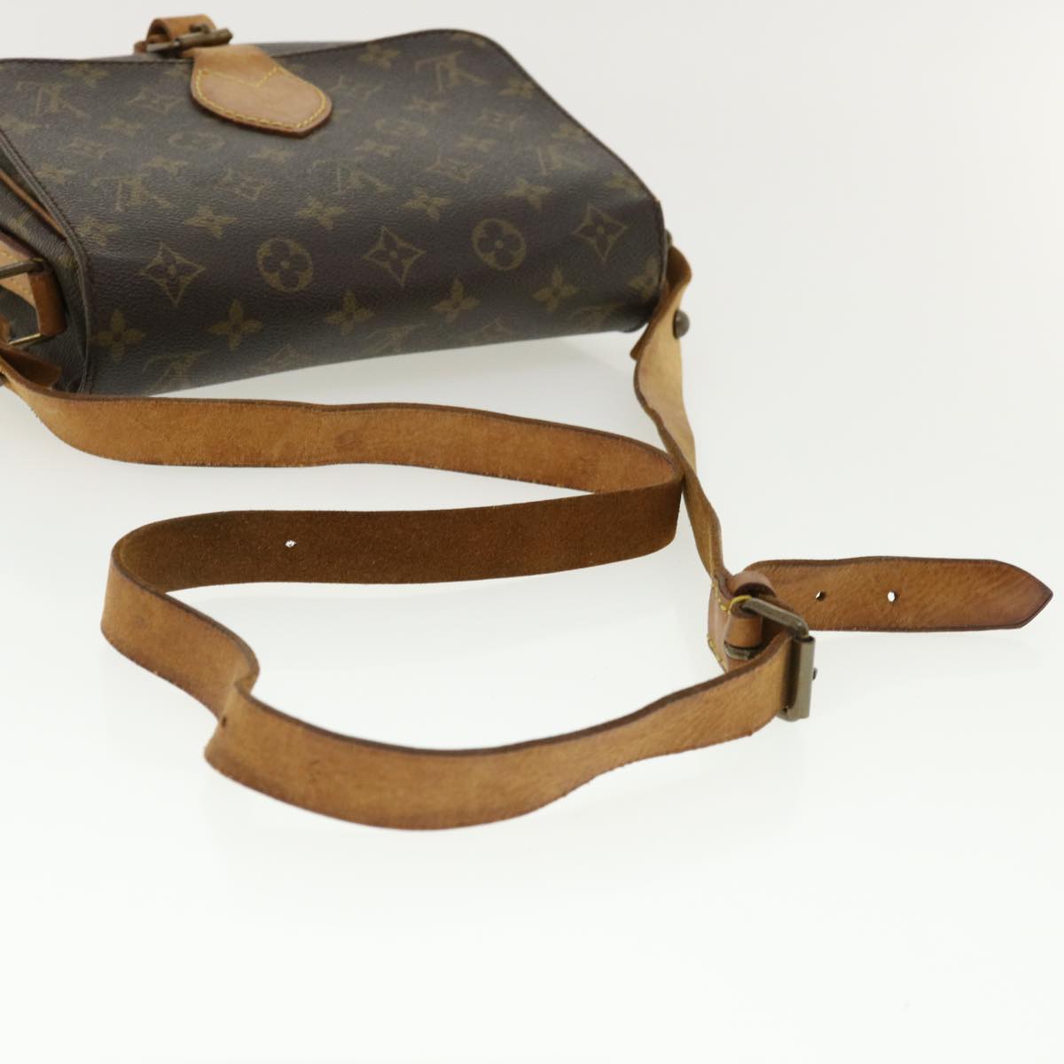 LOUIS VUITTON Monogram Cartouchiere MM Shoulder Bag M51253 LV Auth ar8431