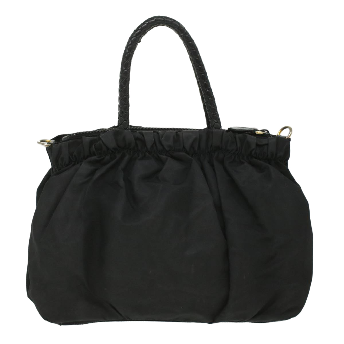 PRADA Hand Bag Nylon Black Auth ar8451 - 0