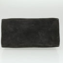 CELINE Shoulder Bag Suede Beige Blue black Auth ar8501-6