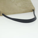 CELINE Shoulder Bag Suede Beige Blue black Auth ar8501-8