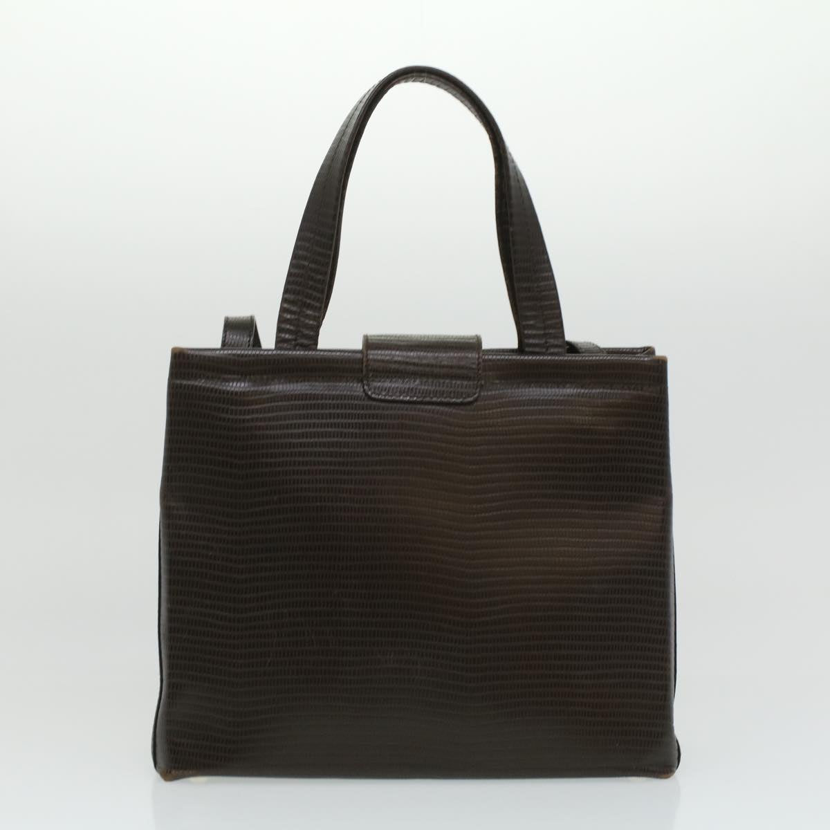 Salvatore Ferragamo Shoulder Hand Bag Leather 2Set Black Brown Auth ar8508