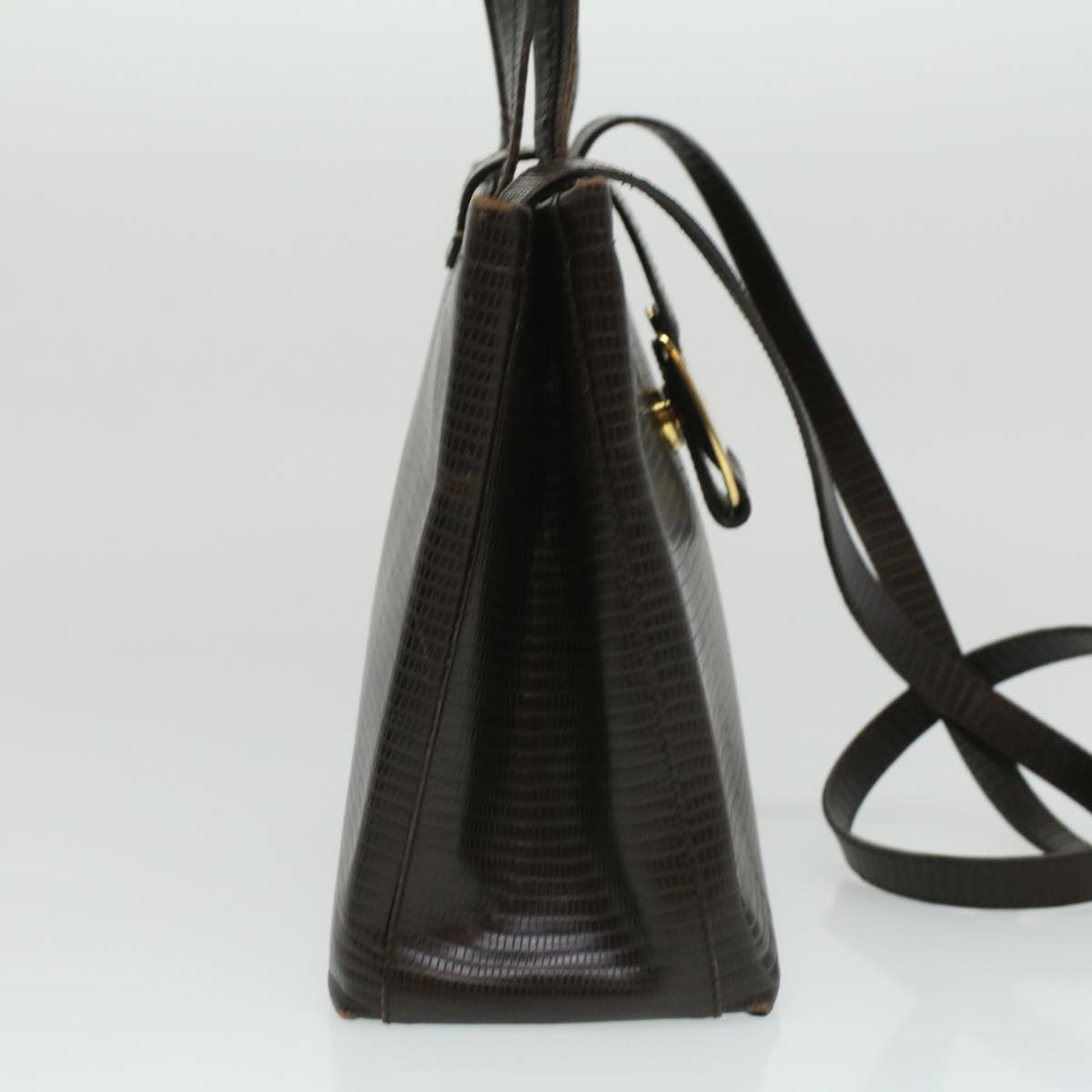 Salvatore Ferragamo Shoulder Hand Bag Leather 2Set Black Brown Auth ar8508