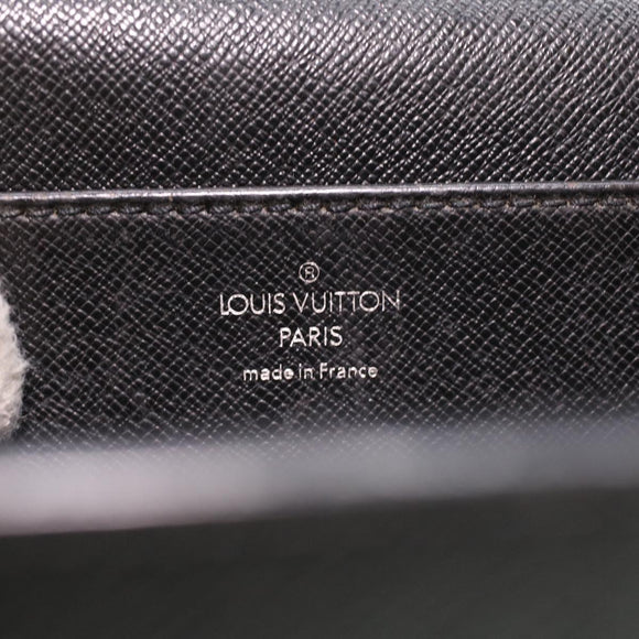 LOUIS VUITTON Taiga Serviette Moscova Briefcase Ardoise Black M54412 Auth ar8569