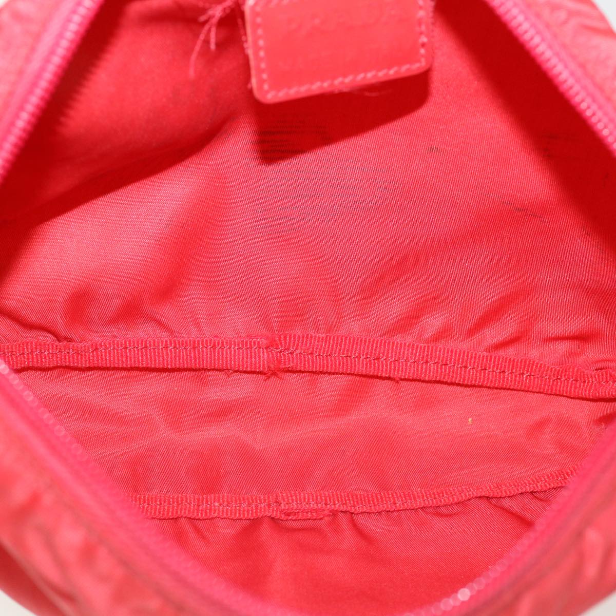 PRADA Pouch Nylon 2Set Red Pink Auth ar8613