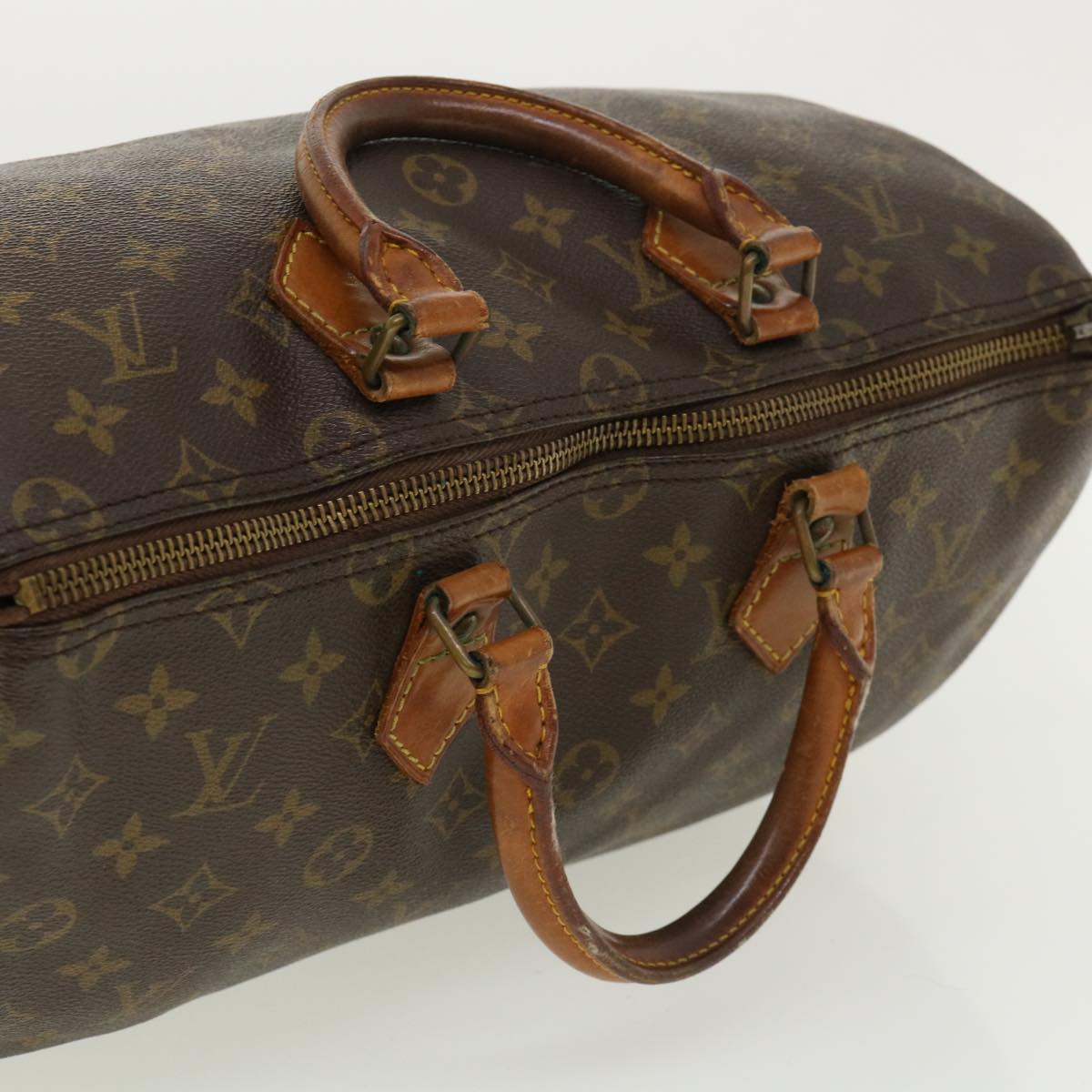 LOUIS VUITTON Monogram Speedy 35 Hand Bag M41524 LV Auth ar8712