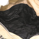 PRADA Quilted Chain Shoulder Bag Nylon Beige Auth ar8728-11