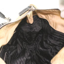 PRADA Quilted Chain Shoulder Bag Nylon Beige Auth ar8728-21