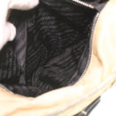 PRADA Quilted Chain Shoulder Bag Nylon Beige Auth ar8728-22