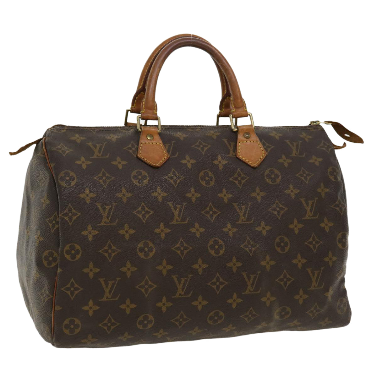 LOUIS VUITTON Monogram Speedy 35 Hand Bag M41524 LV Auth ar8775