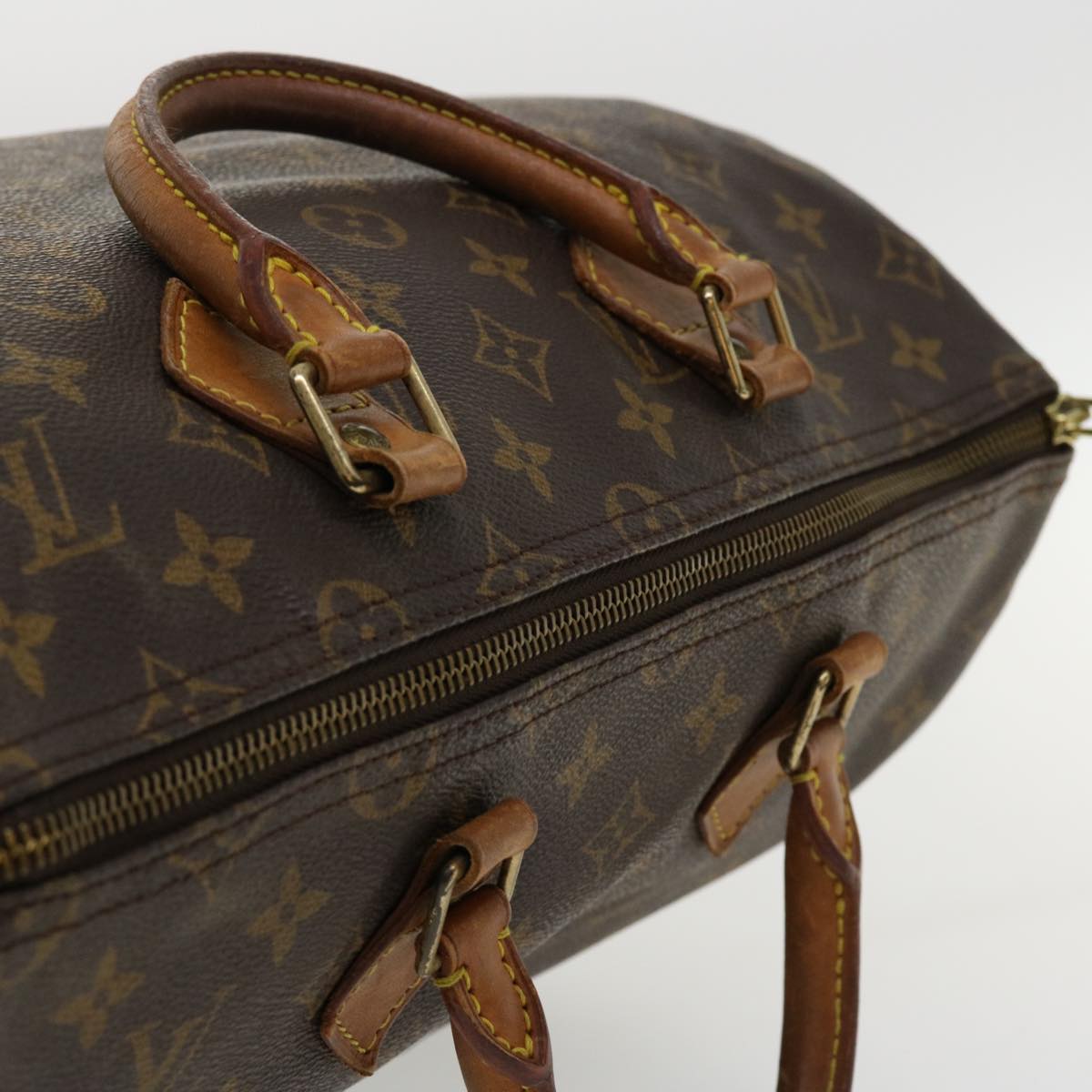 LOUIS VUITTON Monogram Speedy 35 Hand Bag M41524 LV Auth ar8775