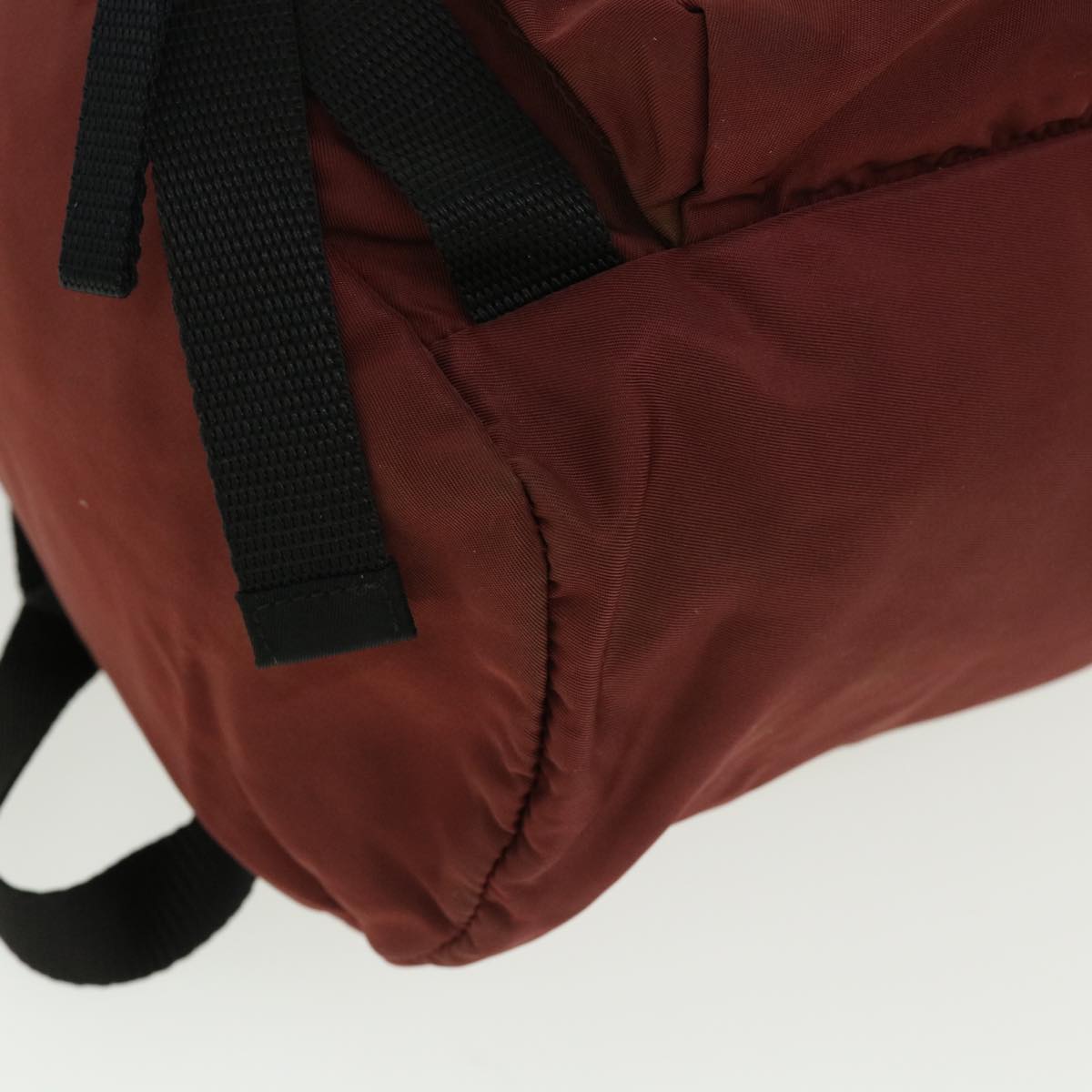 PRADA Backpack Nylon Red Black Auth ar8818