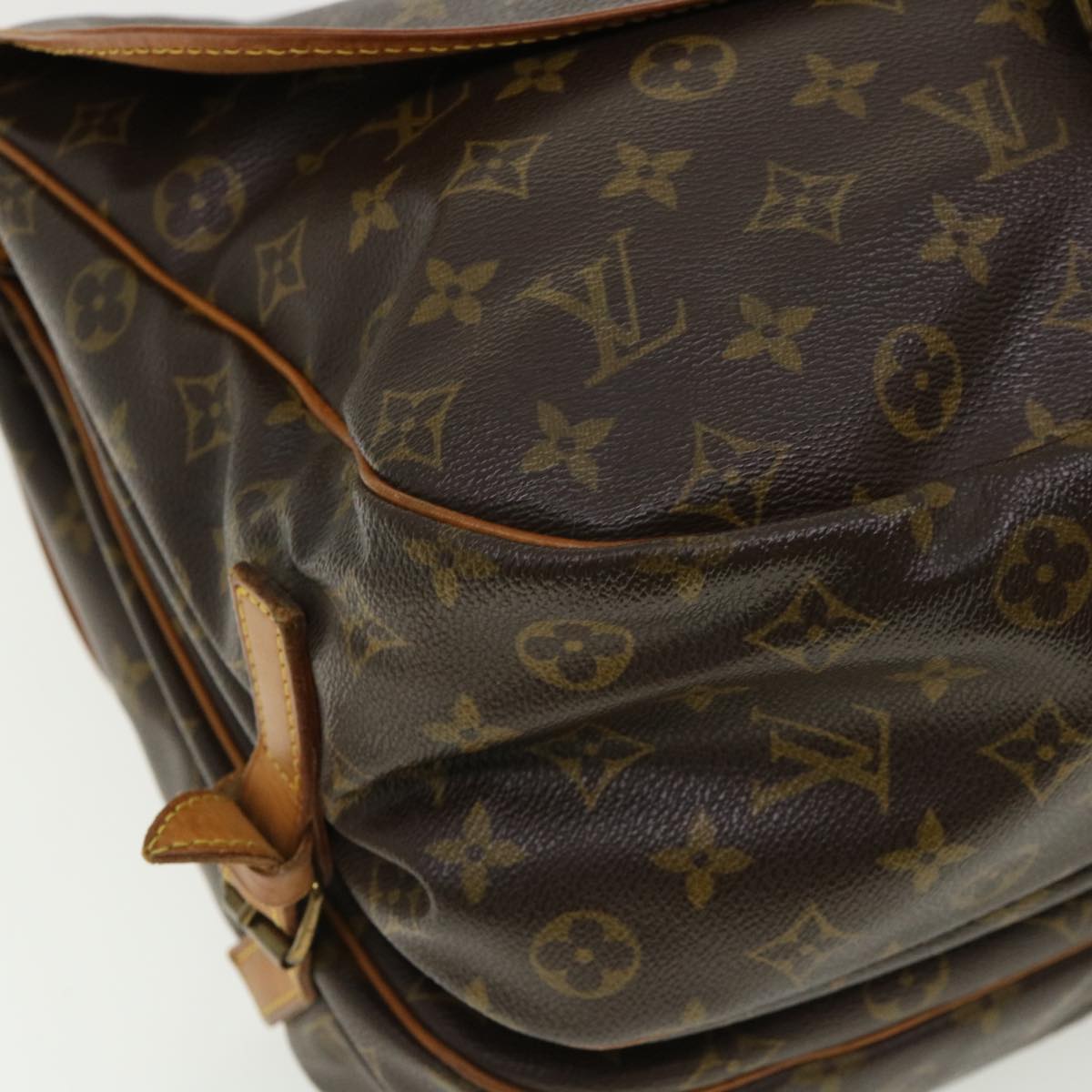 LOUIS VUITTON Monogram Saumur 35 Shoulder Bag M42254 LV Auth ar8861