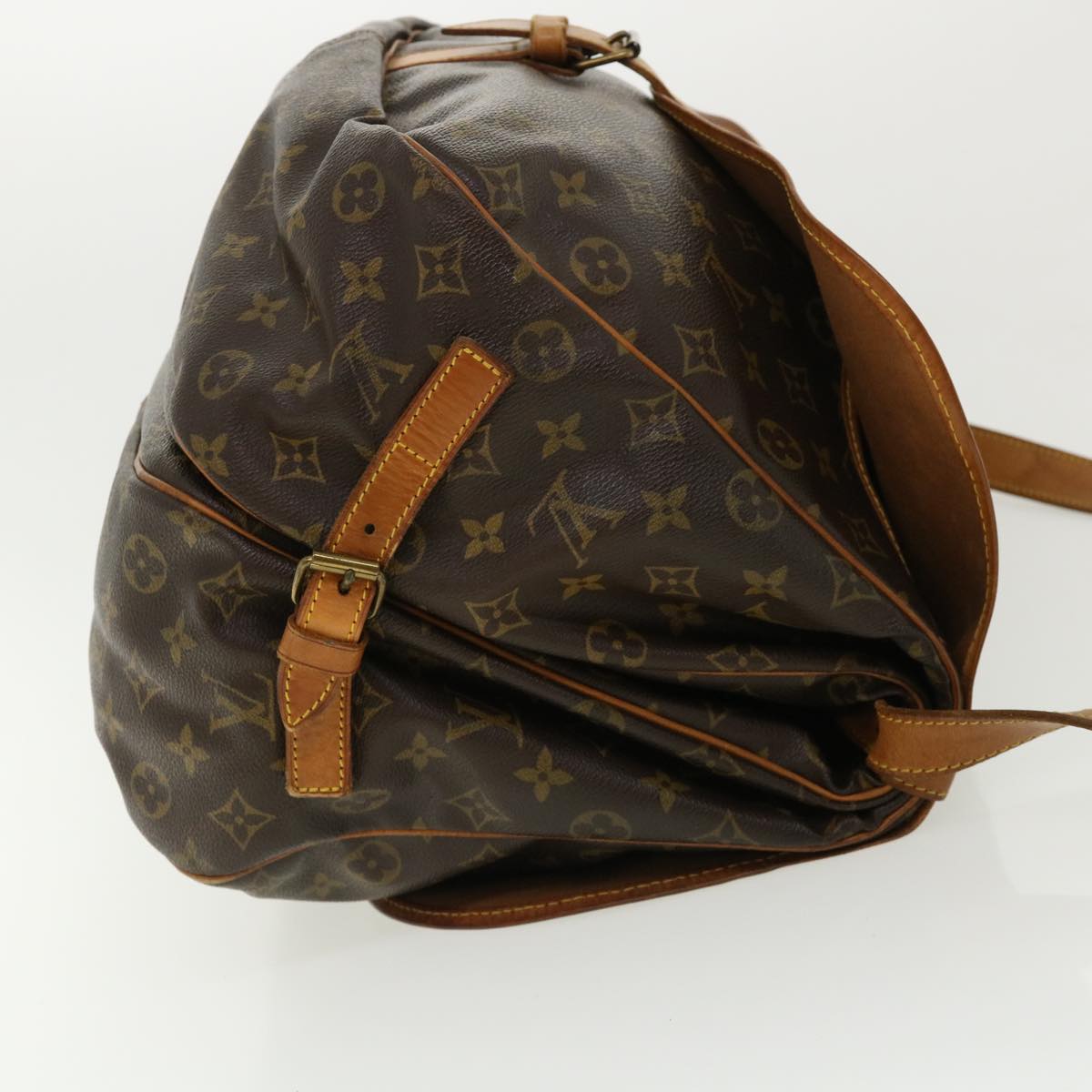 LOUIS VUITTON Monogram Saumur 35 Shoulder Bag M42254 LV Auth ar8861