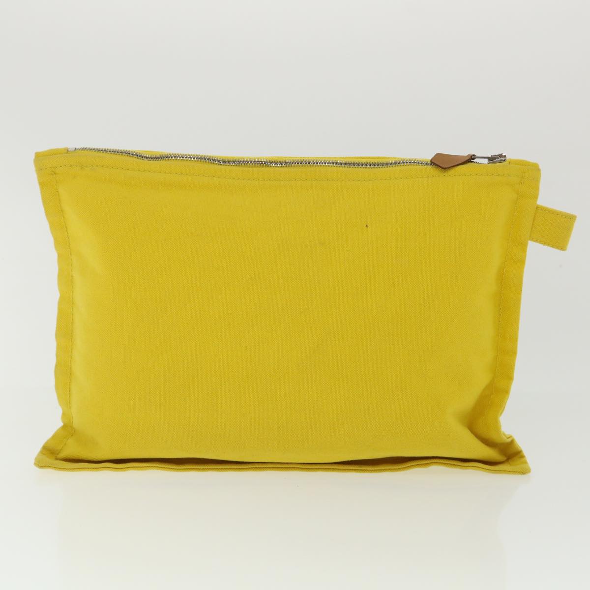 HERMES Pouch Canvas 2Set Yellow Auth ar8878