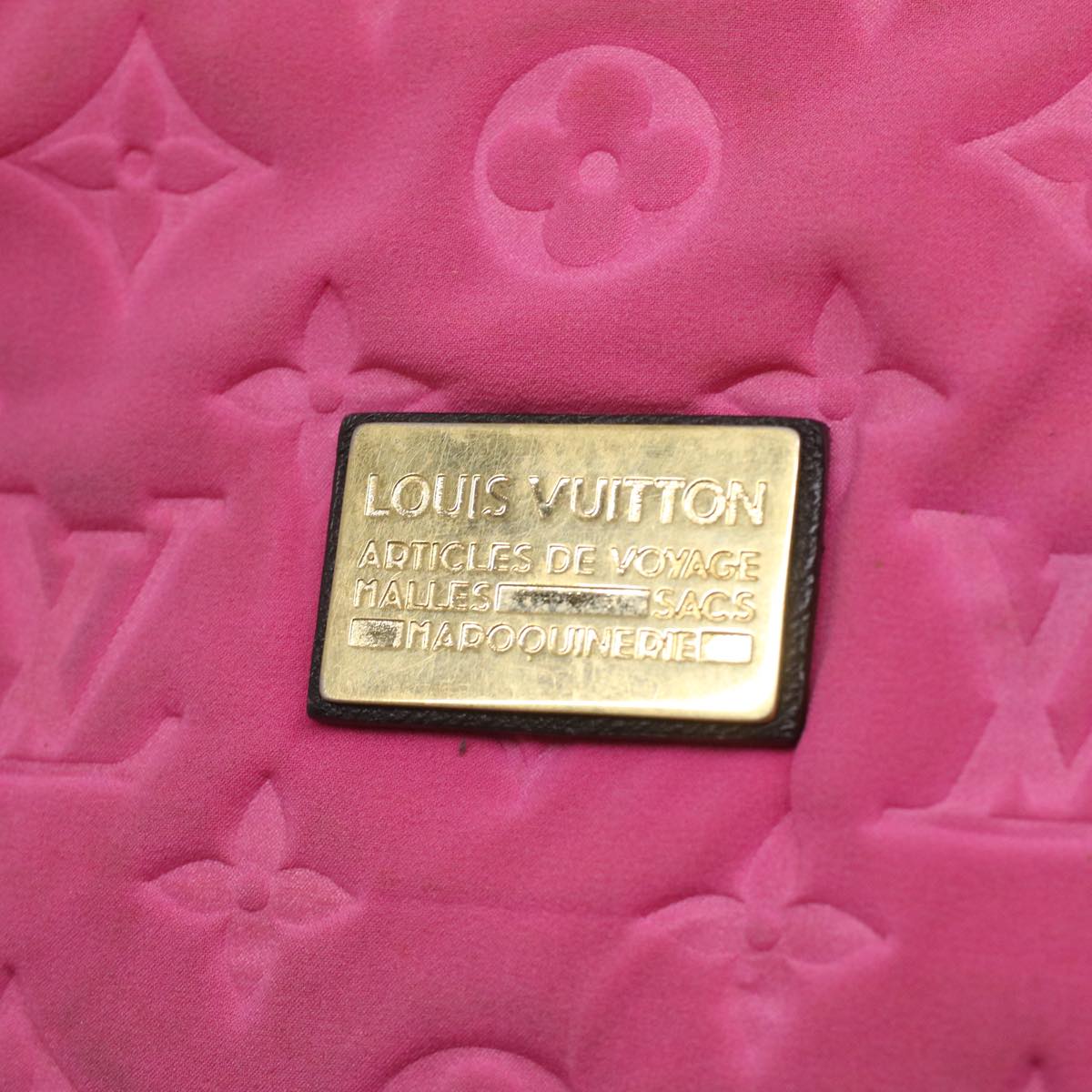 LOUIS VUITTON Cruise Scuba MM Tote Bag Microfiber Fuchsia M92802 LV Auth ar8879