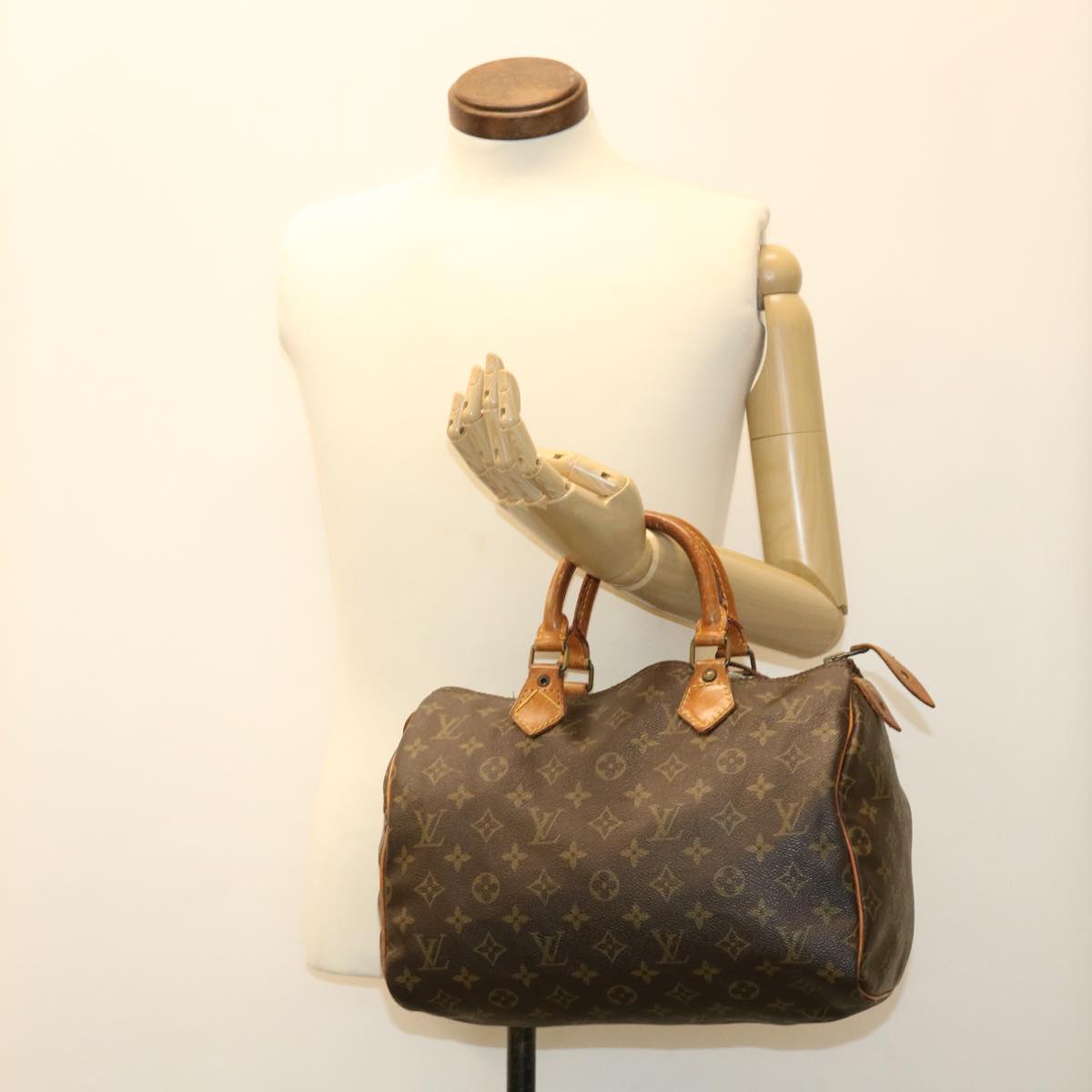 LOUIS VUITTON Monogram Speedy 30 Hand Bag M41526 LV Auth ar8890