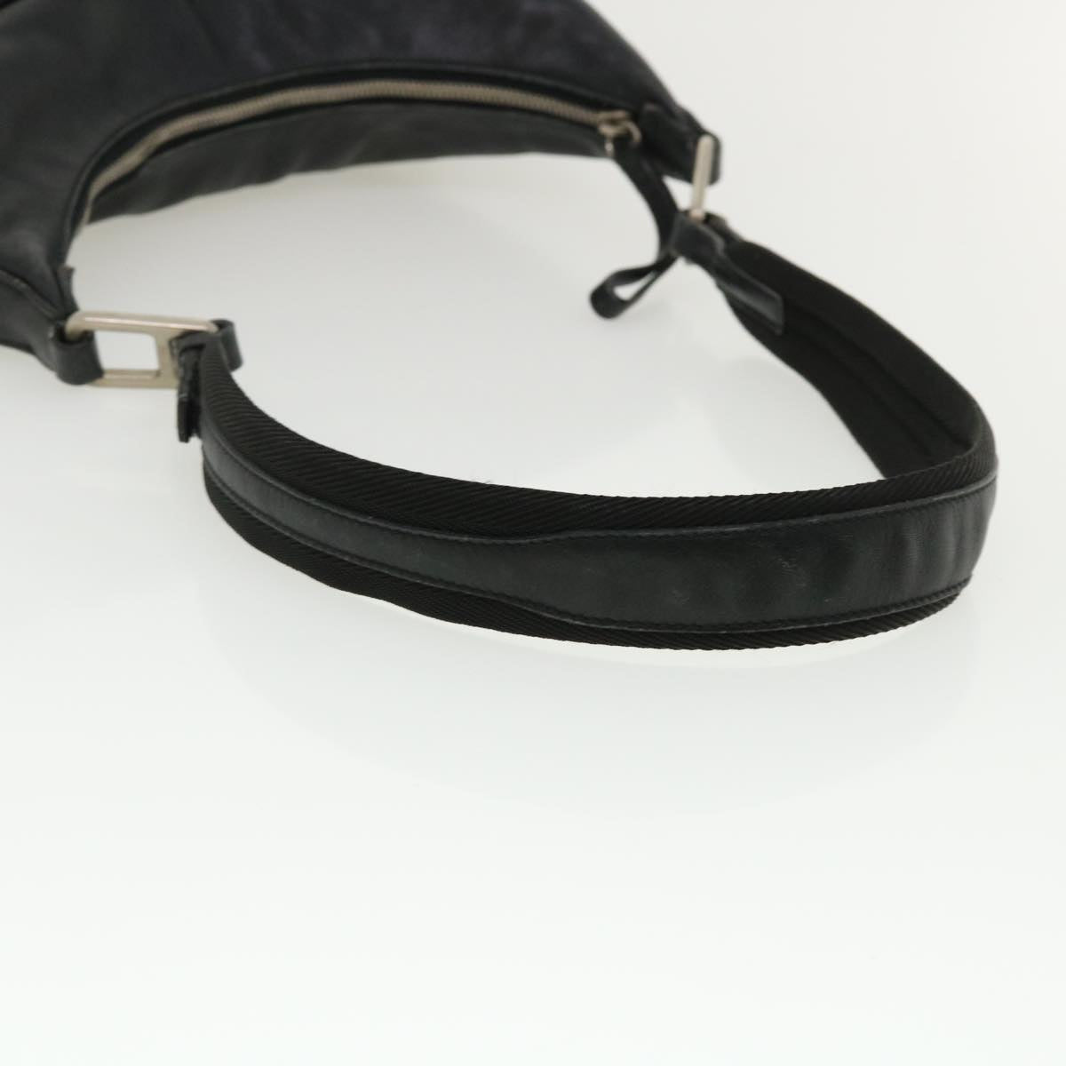 PRADA Shoulder Bag Leather Black Auth ar8908