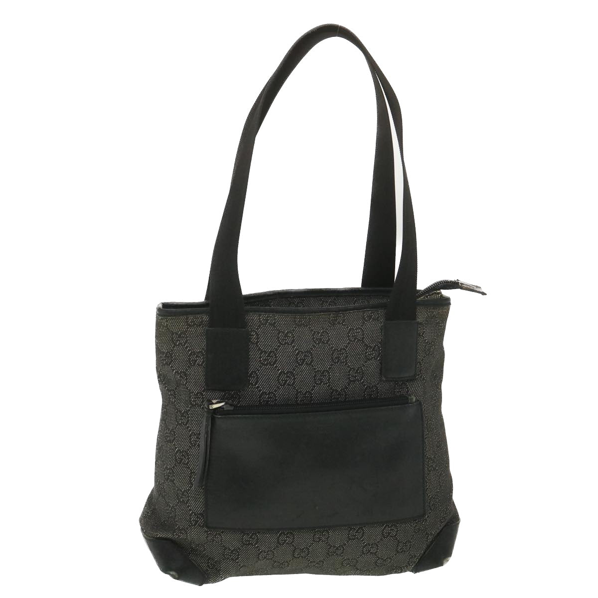 GUCCI GG Canvas Tote Bag Black 28893 Auth ar8950